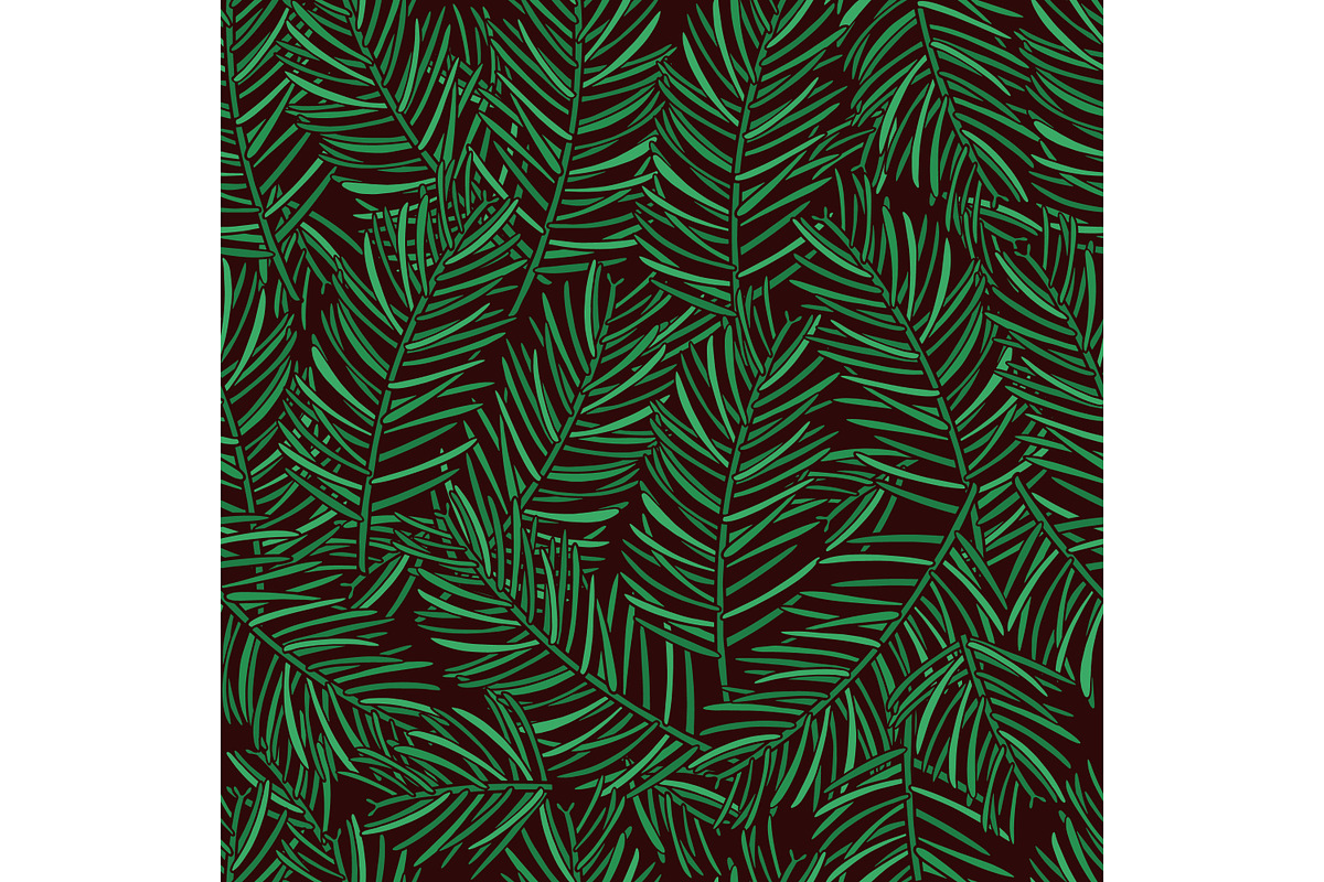 Christmas branch pine pattern, a Pattern Graphic by RoMashkaVector