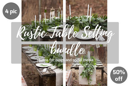 Rustic table setting Bundle, a Food & Drink Photo by Marine Girl shop