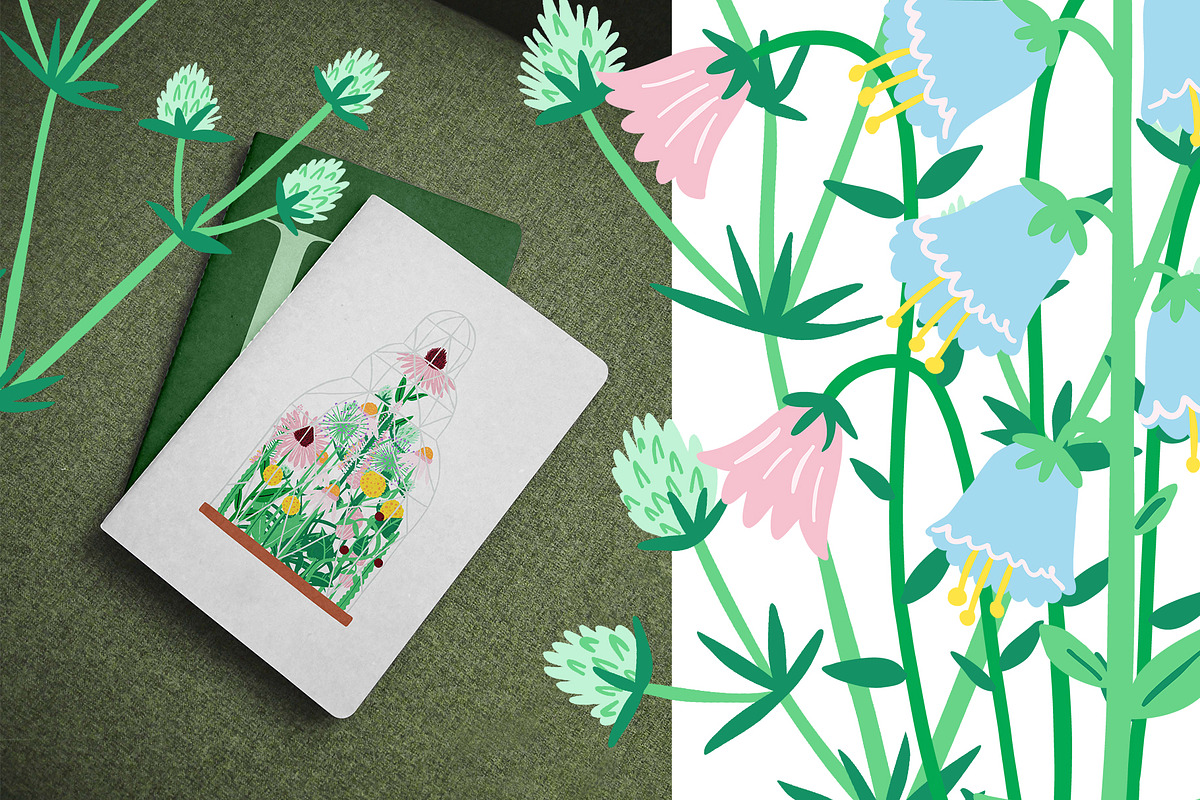 FLOWER GARDEN: plants, greenhouse, a Seasonal Illustration by Elliko shop (Photo 8 of 16)