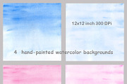 Clouds Watercolor clipart, an Illustration by AqwaColor (Thumbnail 3 of 3)