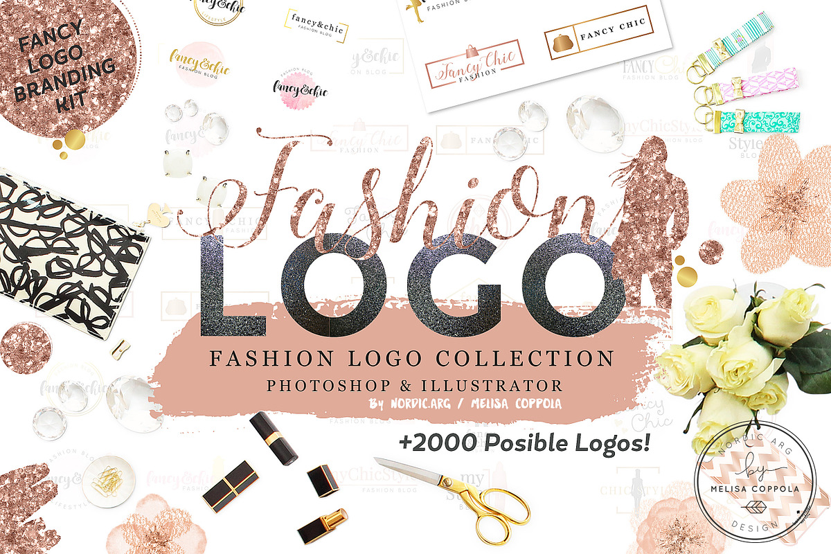 ♡Fancy&Chic Fashion Branding Kit, a Branding & Logo Template by Nordic.Arg (Photo 1 of 9)