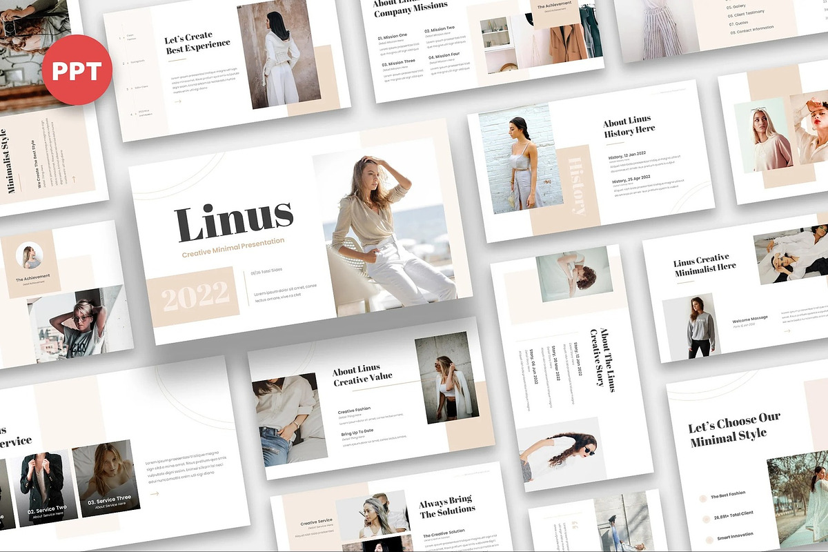 Linus - Creative Minimalist PPoint, a Presentation Template by Fit-tee (Photo 1 of 6)