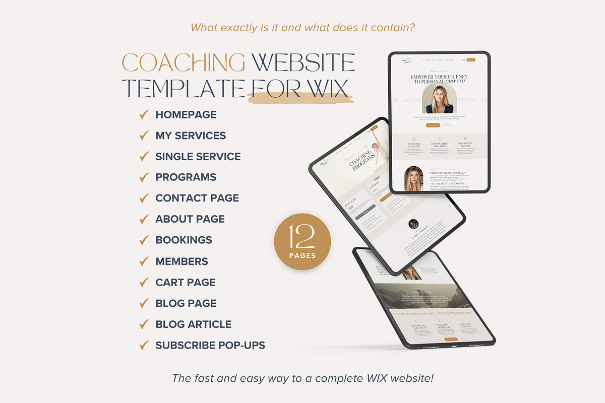 Wix Website Template for Coaches, a Wix Template by vectorocean (Photo 3 of 11)