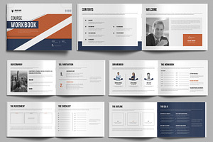 Course Workbook Landscape Template, a Brochure Template by MightyDesign