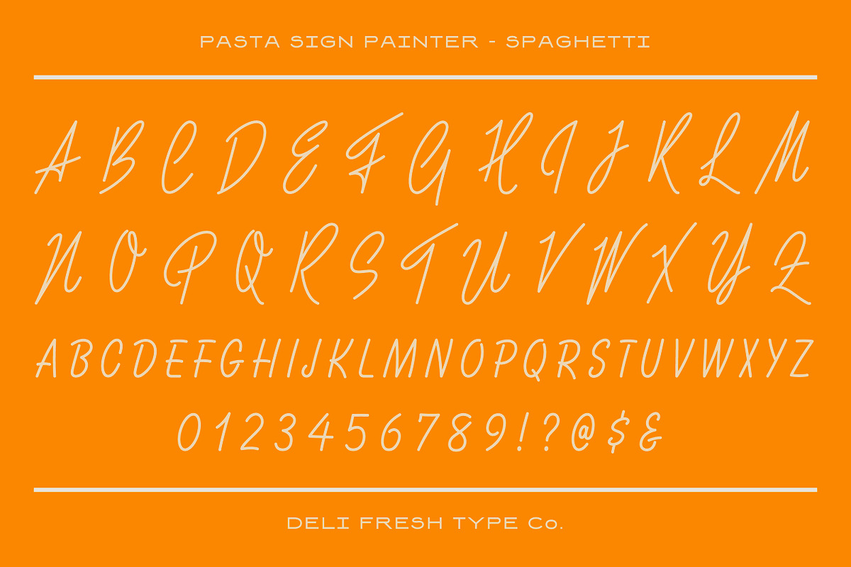 Pasta Sign Painter: Handwritten Font, a Handwritten Font by DeliFreshTypeCo. (Photo 2 of 7)