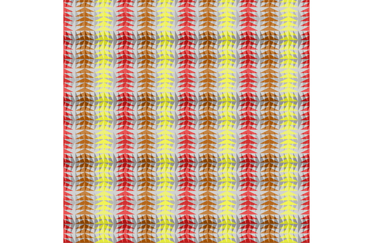 Yellow and Red Geometric Seamless, a Pattern Graphic by Sharon Schwalbe (Photo 5 of 5)