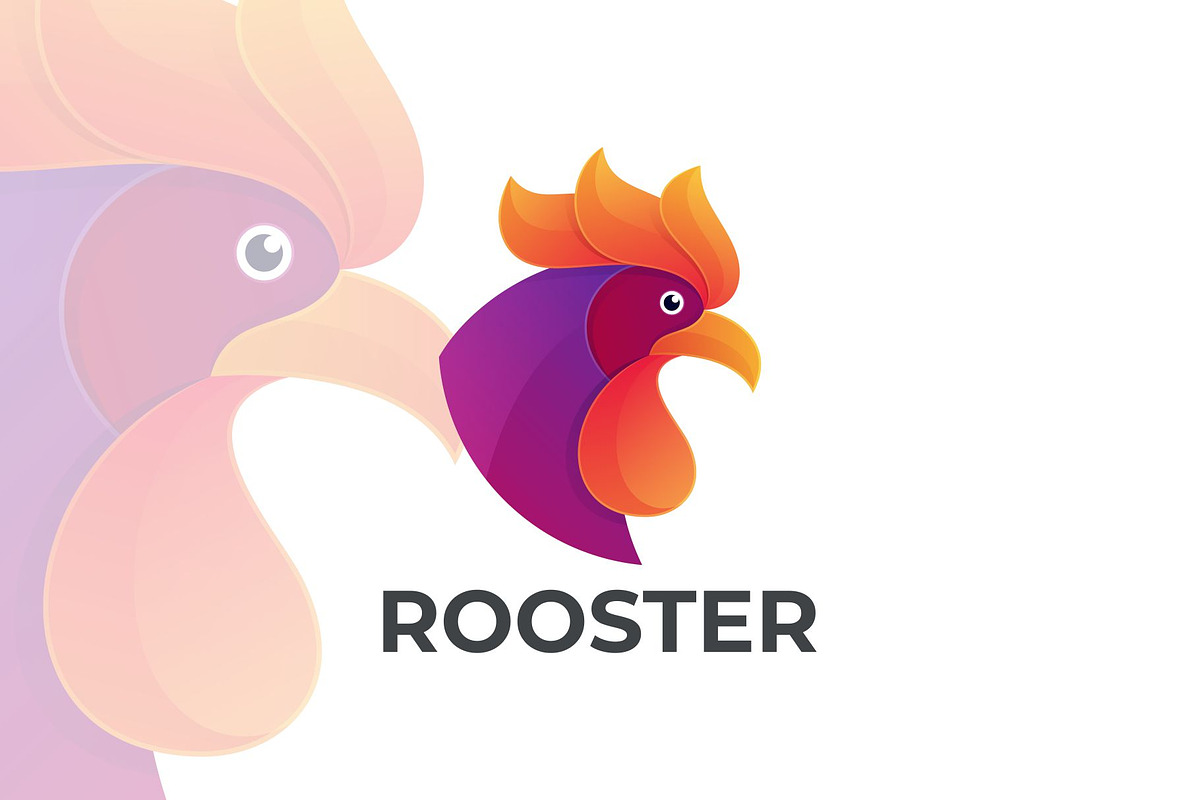 Rooster Gradient Colorful Style., a Branding & Logo Template by ModalTampang