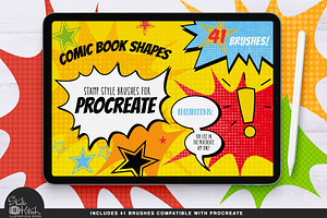 Procreate Comic Shape Brushes Stamps