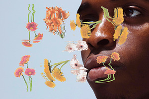 Psychedelic Indie Floral Collage