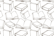 Books seamless pattern, a Pattern Graphic by IreneArt illustrations (Thumbnail 1 of 9)