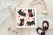 Valentine Cute Cats Funny Black PNG, an Illustration by CraftArtStudio (Thumbnail 4 of 4)