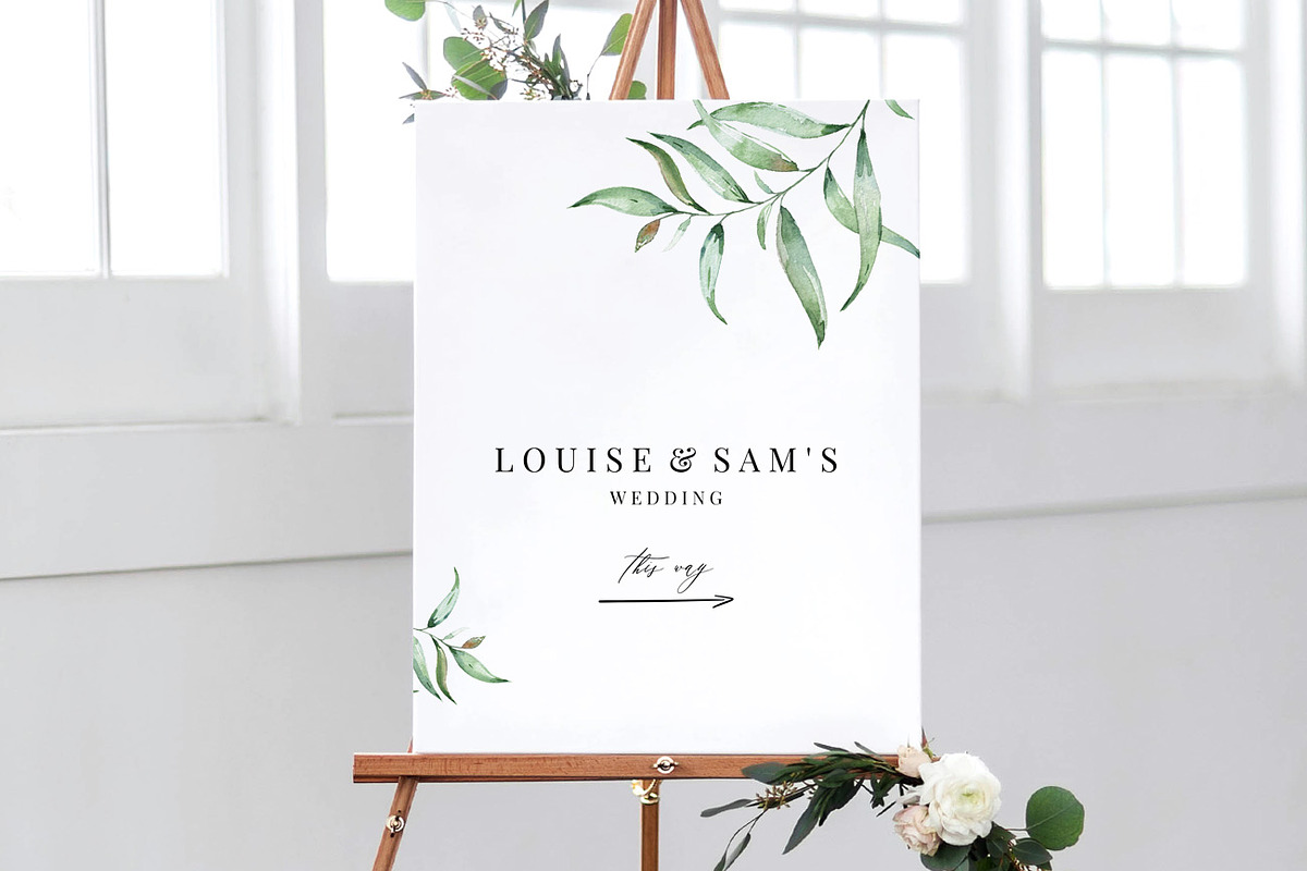 Wedding Directions Sign, Aurora, an Invitation Template by Alice Bluefox (Photo 1 of 10)