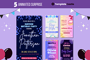 5 Animated Surprise Birthday, a Templates & Theme by TemplateCastleStore (Thumbnail 2 of 9)