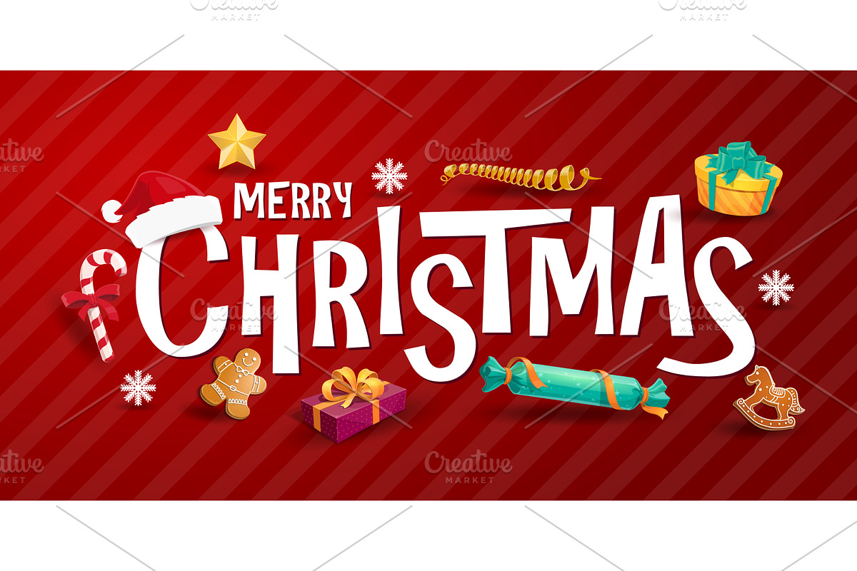 Christmas lettering, holiday, a Decorative Illustration by Vector Tradition (Photo 1 of 3)