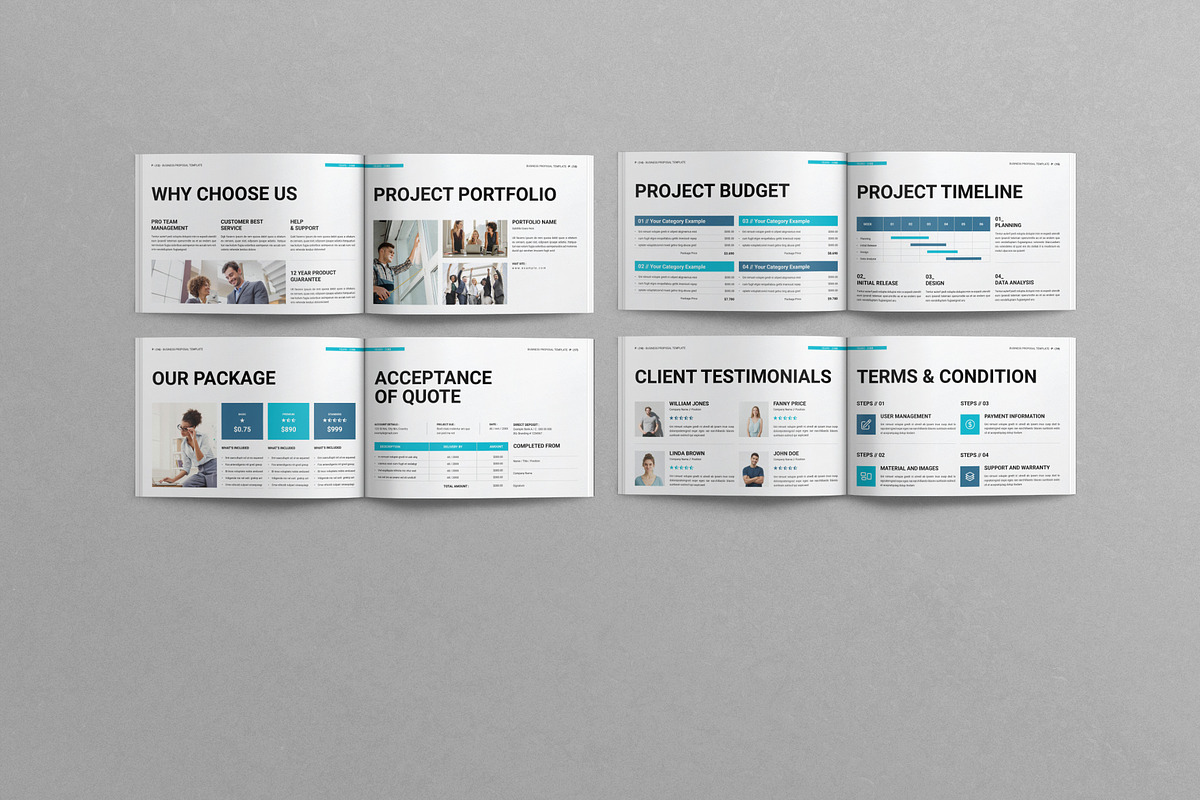 Business Proposal Template Landscape, a Brochure Template by Work-Envance (Photo 9 of 9)