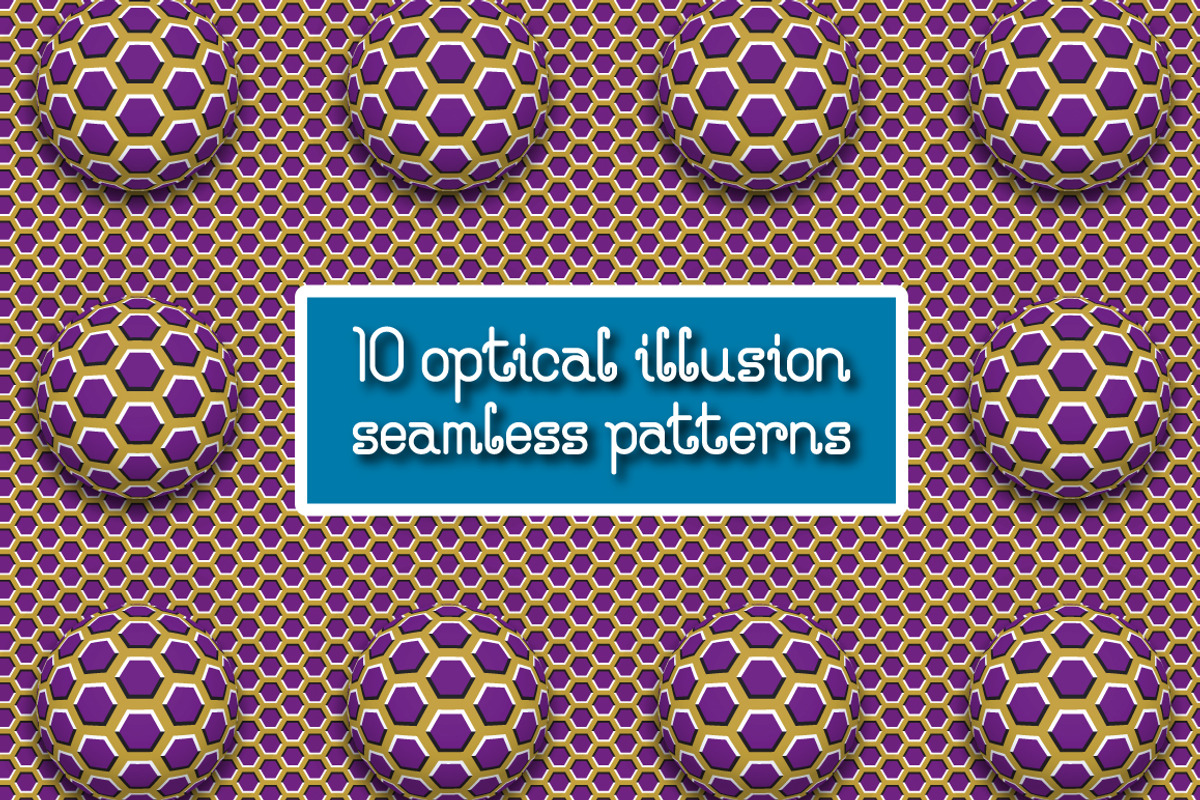 Optical illusion seamless patterns, a Pattern Graphic by Guten Tag Vector
