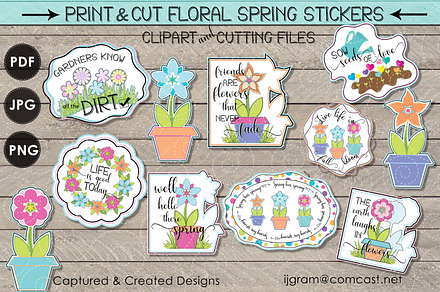 Floral & Spring Clip Art Stickers