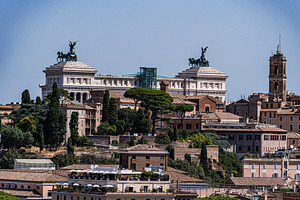 View from the Giardino degli Aranci to historical part of Mediev