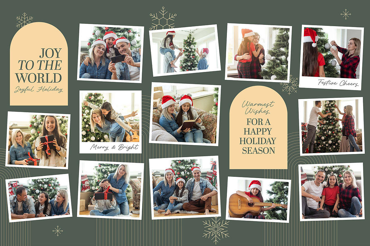 Christmas Photo Collage Template, a Social Media Template by DesignerCandies (Photo 1 of 5)