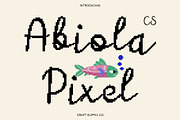 CS Abiola Pixel, a Script Font by Craft Supply Co. (Thumbnail 1 of 8)