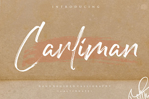 Carliman - Handbrushed Font