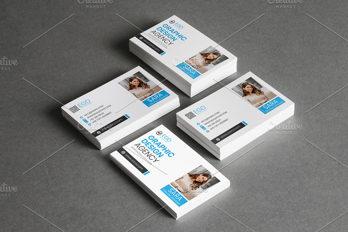 Clean Minimal Business Card Template, a Business Card Template by ExpertDesigner411 (Photo 3 of 3)