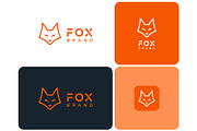 Fox Face Outline Logo, a Branding & Logo Template by ika trisiana (Thumbnail 1 of 2)