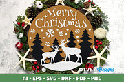 Merry Christmas Door Hanger LaserCut, a Decorative Illustration by OTVEY DESIGN (Thumbnail 3 of 13)