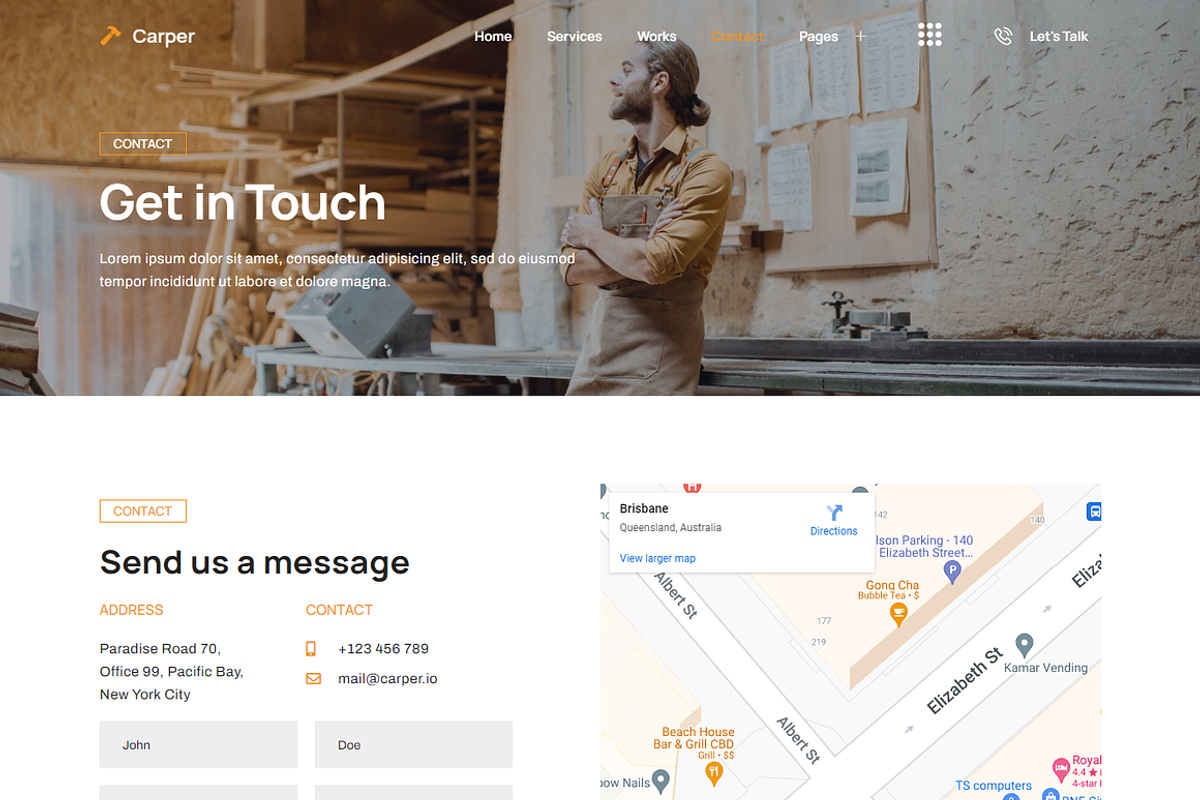 Carpenter & Craftman Elementor theme, a Landing Page Template by Design Spade (Photo 4 of 7)