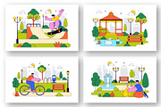 10 City Park Vector Illustration, a Person Illustration by denayunebgt (Thumbnail 3 of 4)