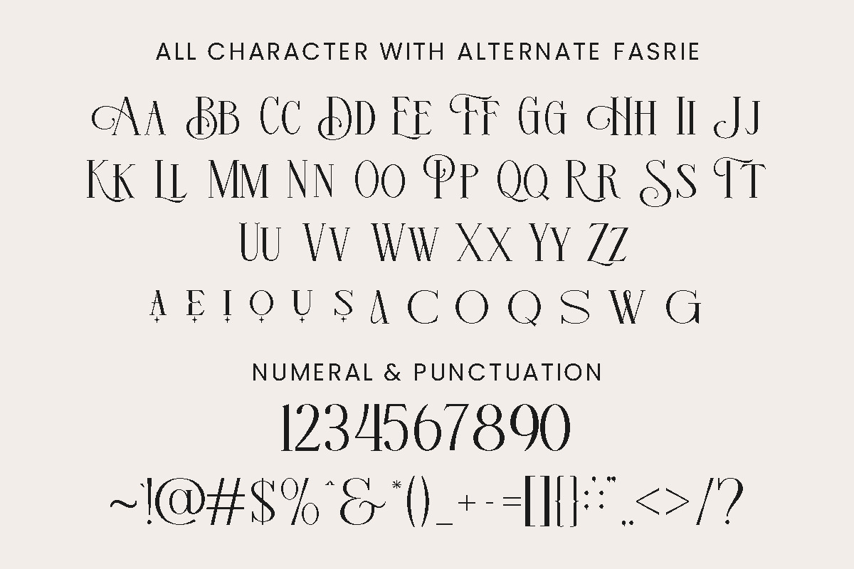 Fasrie - Ligature Serif Font, a Serif Font by Pandeka Studio (Photo 8 of 11)