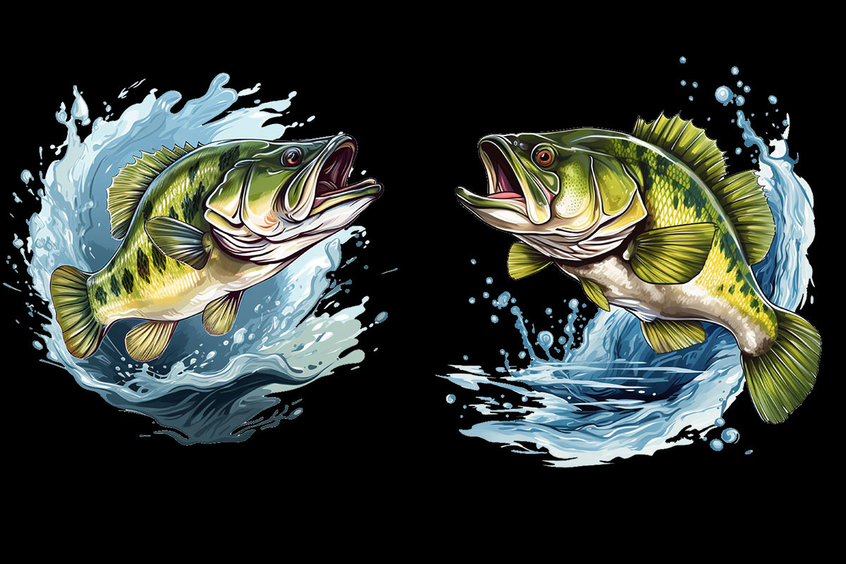 cartoon fullcolor Bass Fishing Bundl, an Object Graphic by Pixxel_Studio (Photo 2 of 3)