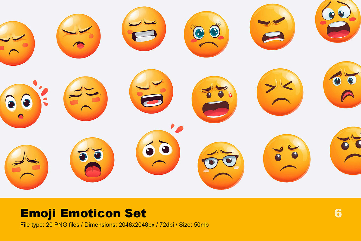 Emoji Emoticon Set | Transparent PNG, an Object Graphic by Reformer Mockup (Photo 7 of 12)