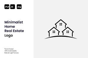 Minimalist Home Real Estate Logo, a Branding & Logo Template by Luxury Logos