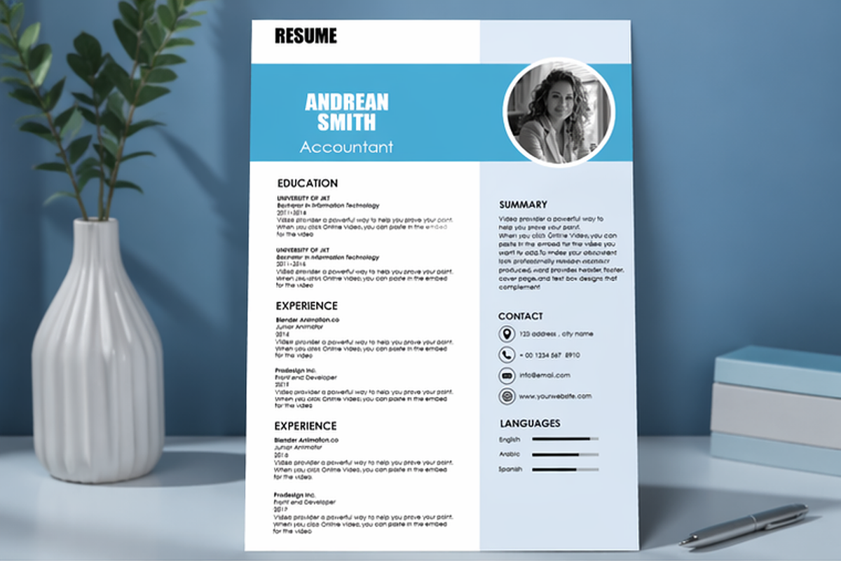 MODERN RESUME TEMPLATE (R5), a Resume Template by dulchaer29 (Photo 2 of 4)