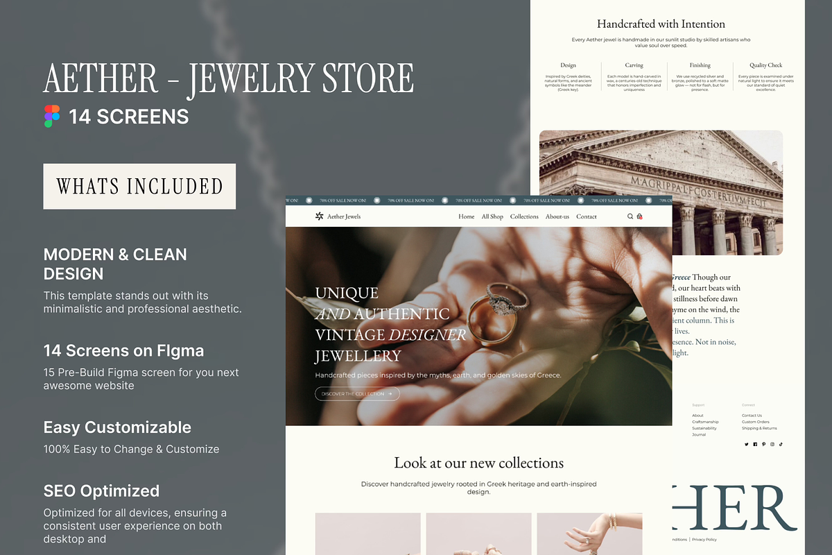 Aether - Jewelry Store Figma, an UI Kit Template by AtelierDuVow (Photo 6 of 6)