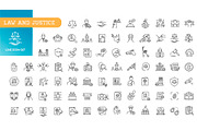 Legal icon set. Law and Justice, an Outline Icon by Tettygreen (Thumbnail 1 of 2)