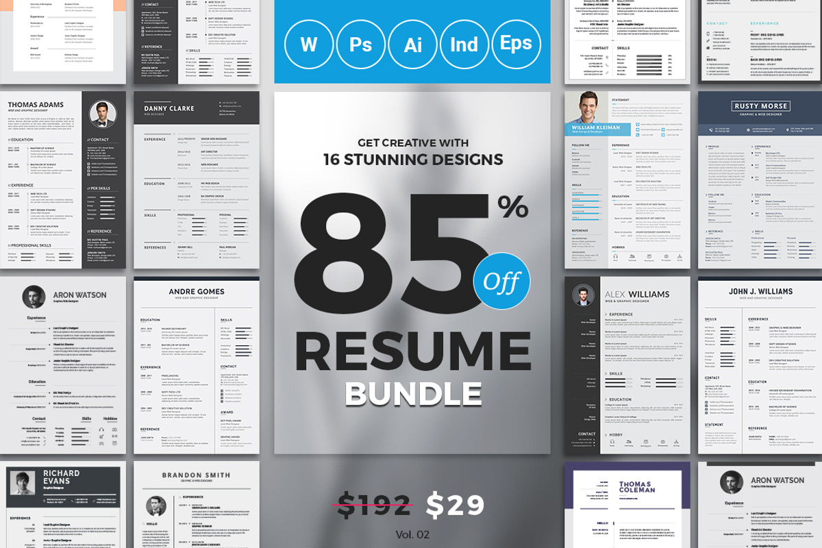 Best Selling Resume/CV Big Bundle, a Resume Template by ThemeDevisers (Photo 1 of 5)