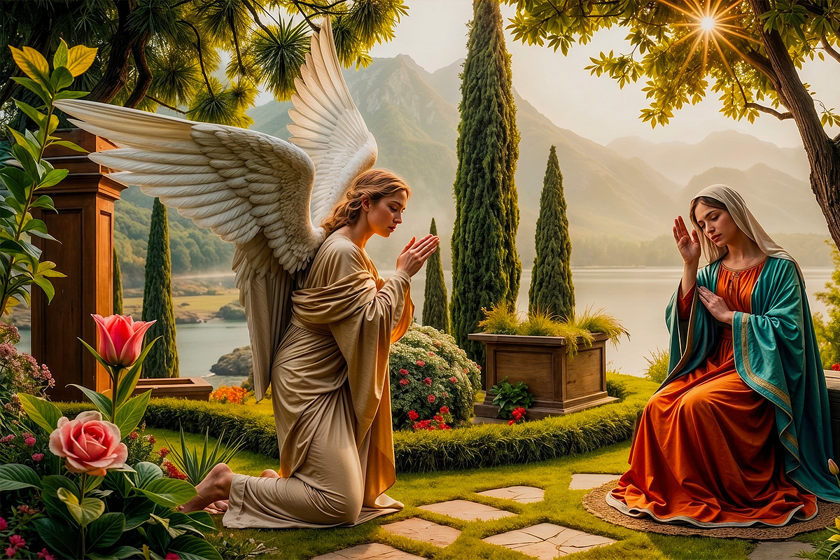 Celestial Angelic Annunciation, a Person Illustration by StockVerse Creative (Photo 4 of 4)