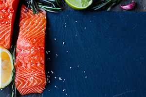 Delicious fresh salmon