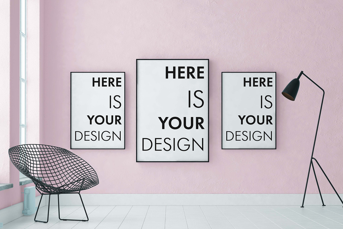 4 mockups interior loft style, a Print Template by FilL239 (Photo 9 of 9)