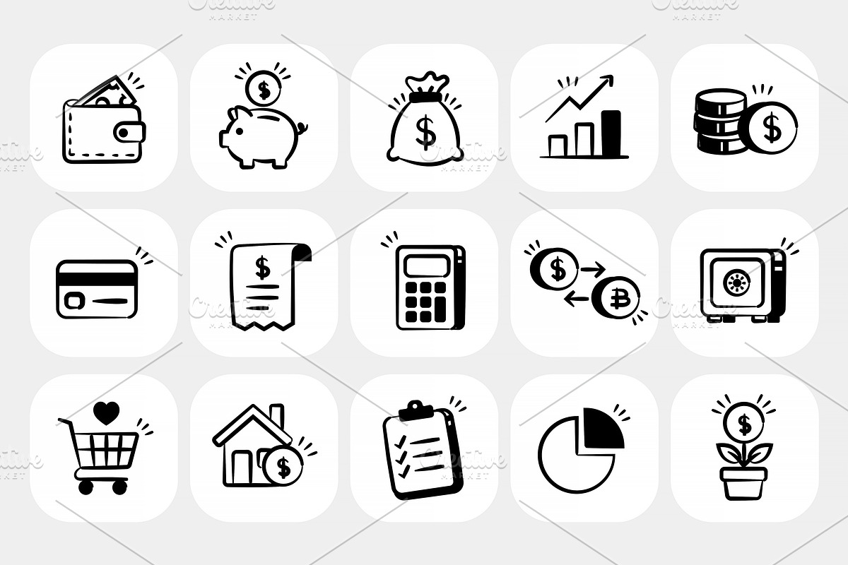 Hand-Drawn Doodle Icons Bundle, an Outline Icon by Creative Graphics (Photo 11 of 16)