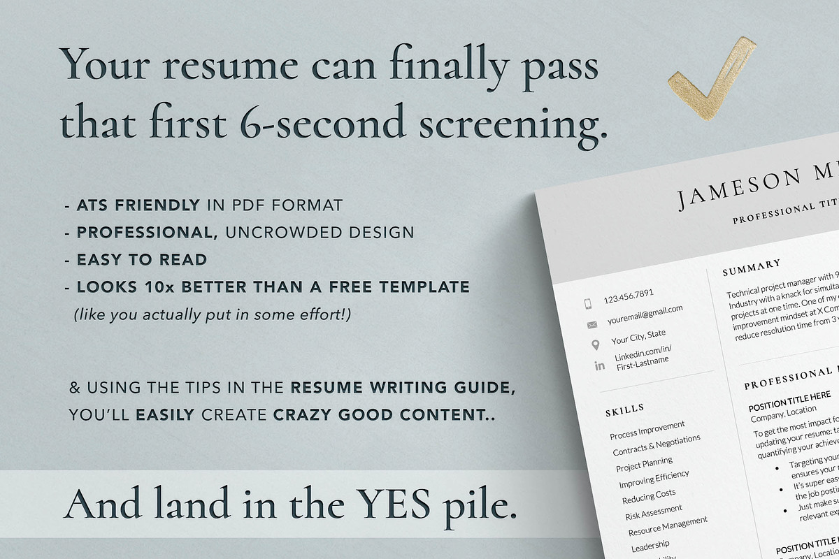 IT Tech Executive Resume Template, a Resume Template by Get Landed (Photo 9 of 12)