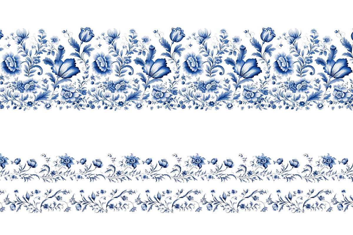 Transparent Dutch Blue Tiles Bundle, a Graphic by NiiiNArt