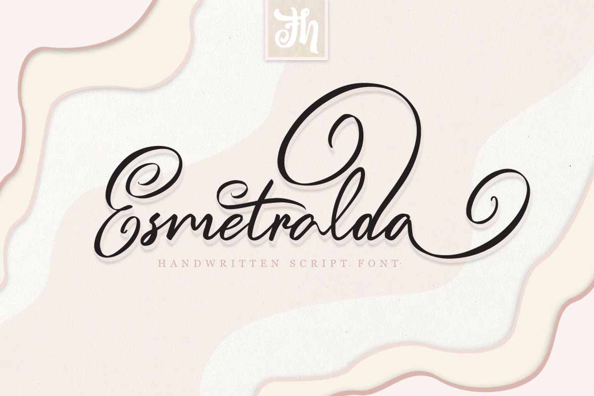 Esmetralda - Handwritten Font, a Script Font by FHFont (Photo 1 of 10)