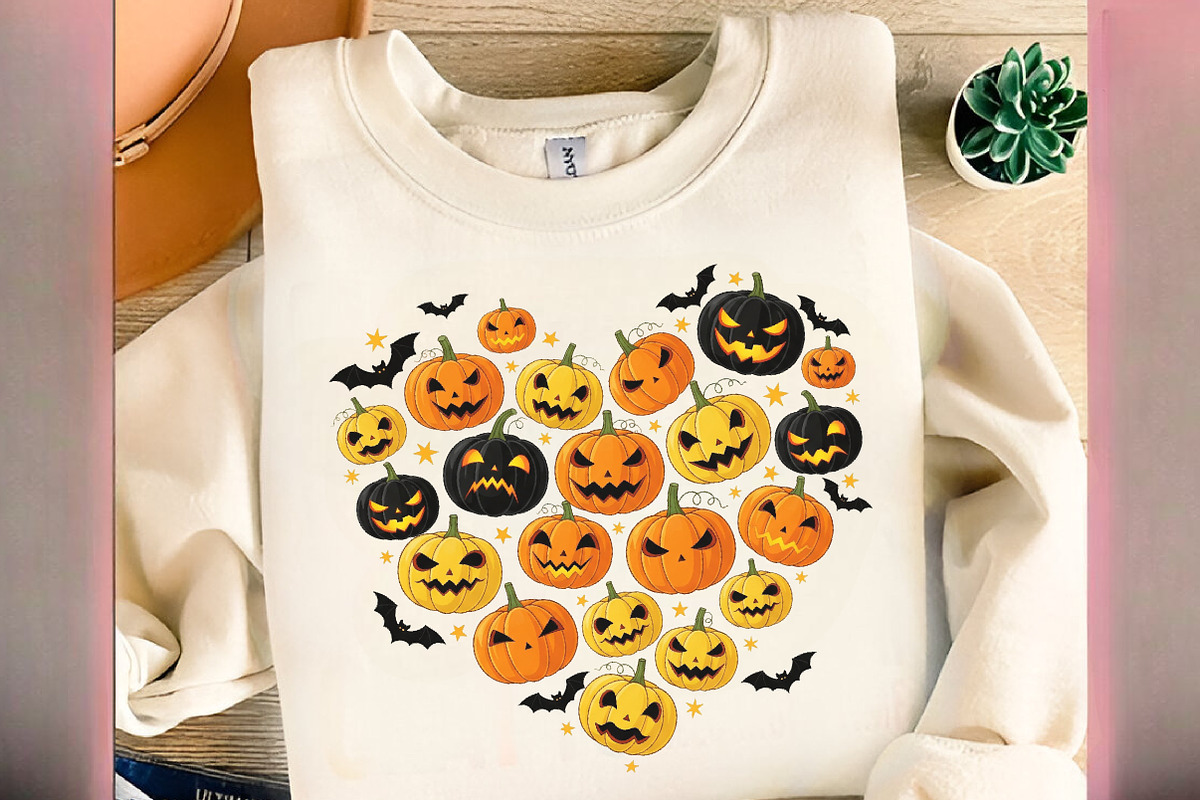 Halloween Pumpkin Heart PNG, an Illustration by Designworld (Photo 1 of 6)