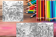 Cozy Sci-Fi Adult Coloring Pages, a Brochure Template by LA Design (Thumbnail 9 of 10)