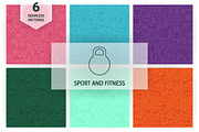 Sport Fitness Line Seamless Patterns, a Pattern Graphic by Anna_leni (Thumbnail 1 of 7)