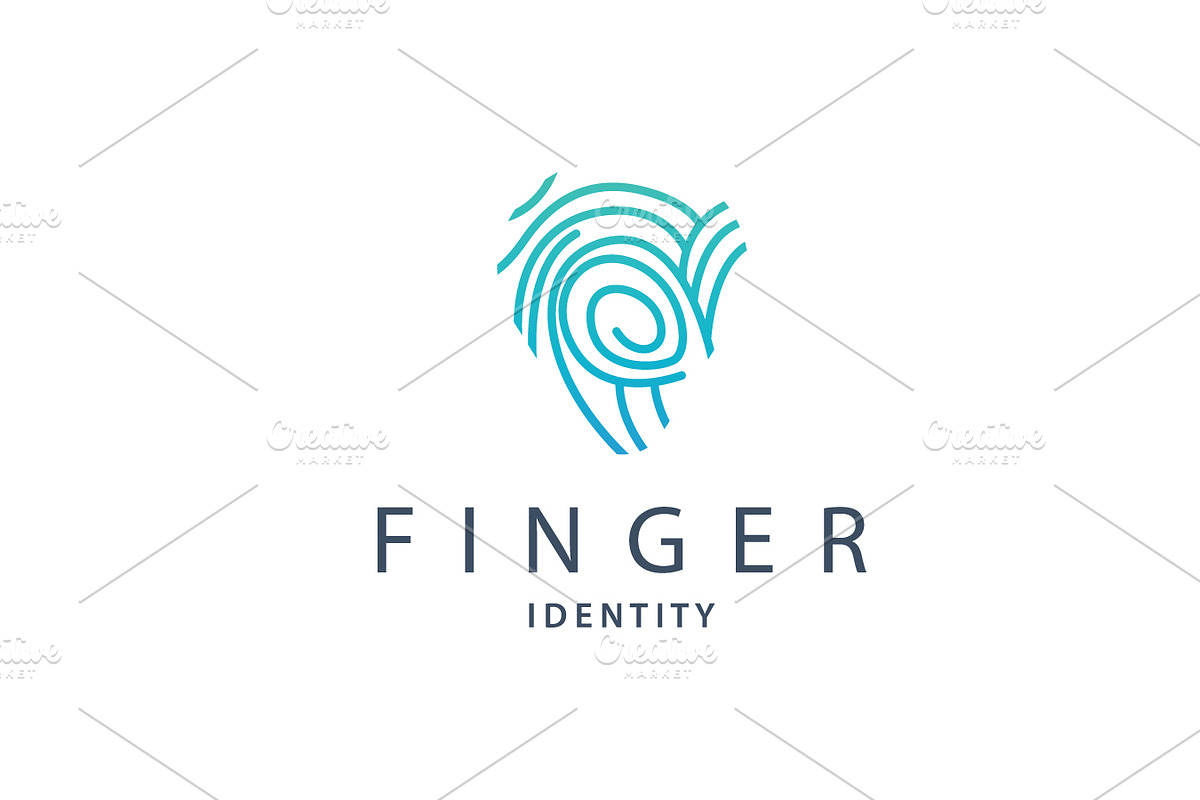Fingerprint Logo Human Identity, a Branding & Logo Template by Maylianaw28