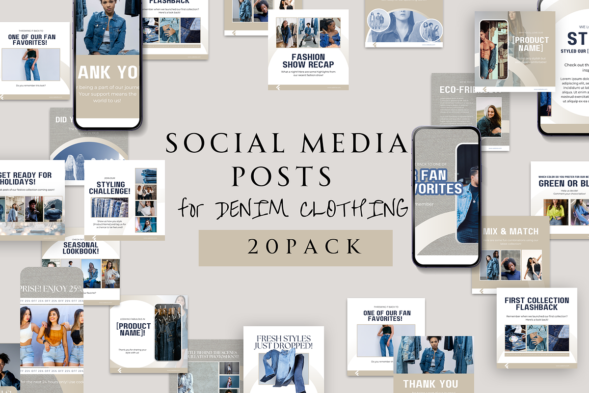 DENIM CLOTHING STORE SOCIAL MEDIA, a Social Media Template by Daring Digies (Photo 2 of 8)